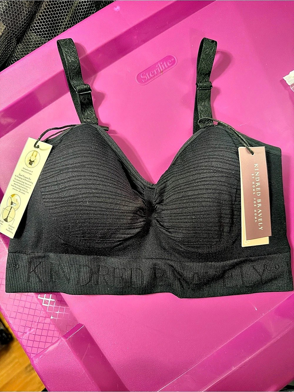 Kindred Bravely Sublime Hands-Free Pumping & Nursing Bra Black XS